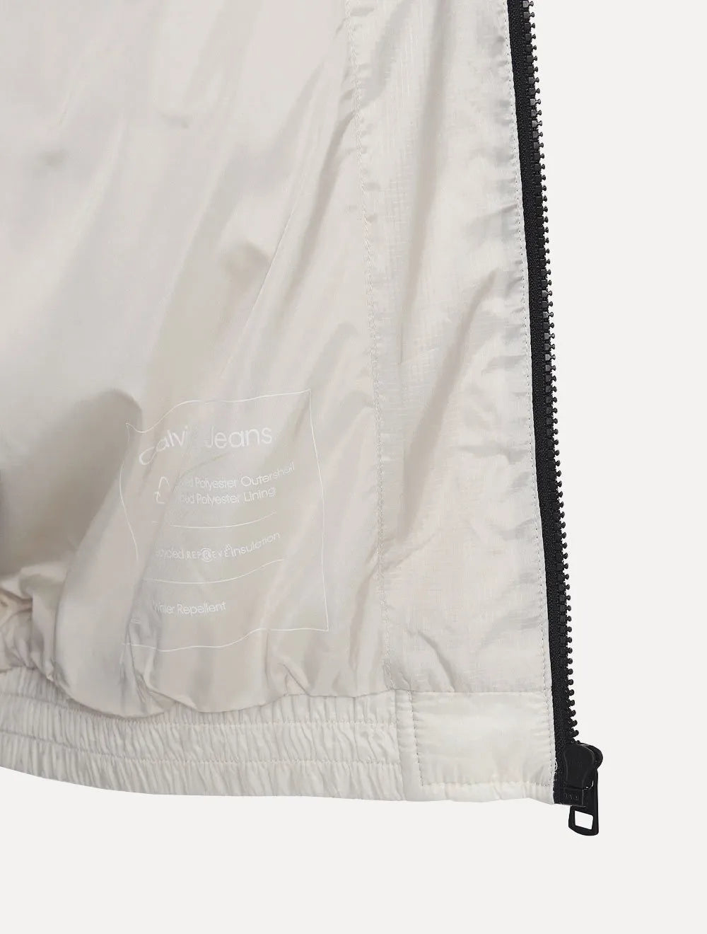 Jaqueta Calvin Klein Jeans Hooded Bomber Lateral Logo Off-White