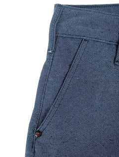 Bermuda Forum Masculina Sarja Benjamin Azul Marinho Mescla