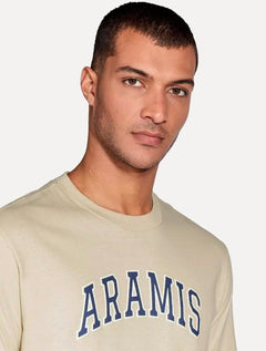 Camiseta Aramis Masculina Regular New College Areia