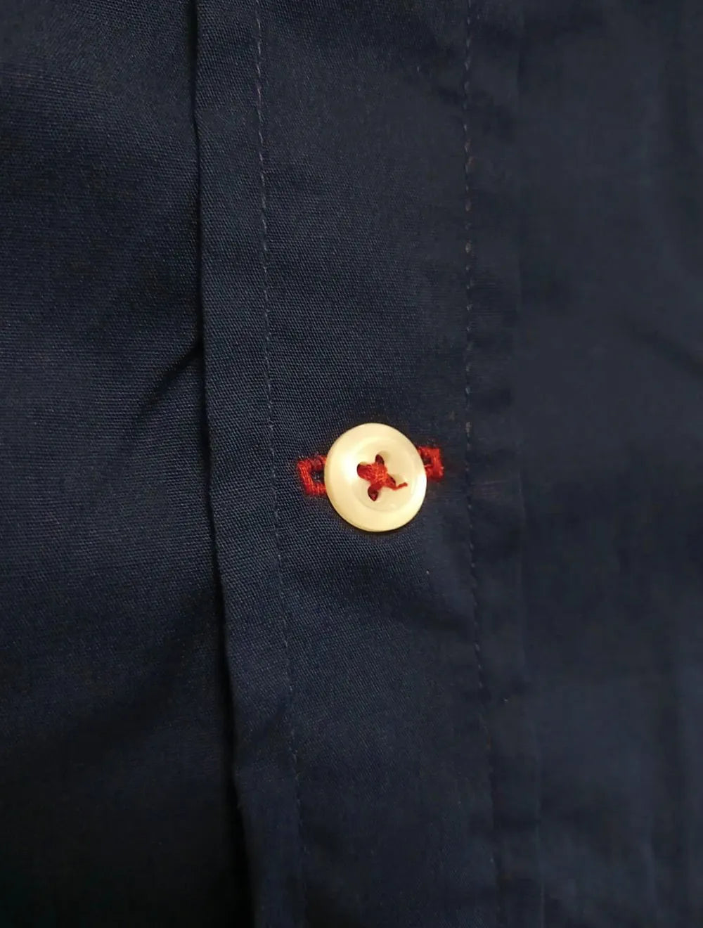 Camisa Tommy Hilfiger Masculina Manga Curta Classic Collar Azul Marinho