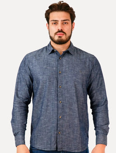 Camisa Reserva Masculina Cotton Maly Azul Índigo Mescla