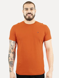 Camiseta Tommy Hilfiger Masculina Essential Cotton Laranja Escuro