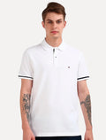 Polo Tommy Hilfiger Masculina Regular Piquet Under Placket Detail Branca