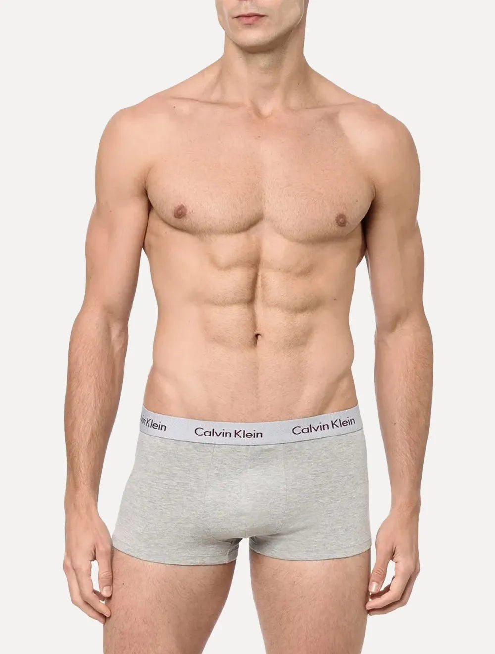 Cuecas Calvin Klein Low Rise Trunk Print Preta/ Branca/ Mescla Pack 3UN