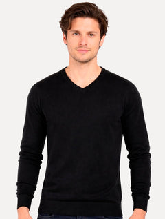 Blusa Aramis Masculina Tricot Gola V Preta
