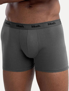 Cueca Mash Boxer Cotton Basic Chumbo