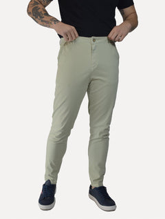 Calça Reserva Masculina de Sarja Casual Iron Verde Claro