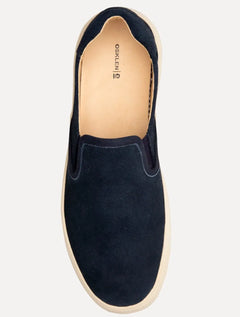 Tênis Osklen Masculino Slip on Bossanova Camurça Azul Marinho