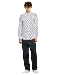 Camisa Diesel Masculina S-Riley-KA-B Logo Branca