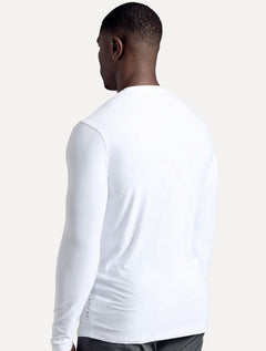 Camiseta Calvin Klein Swimwear Masculina Manga Longa UV Branca