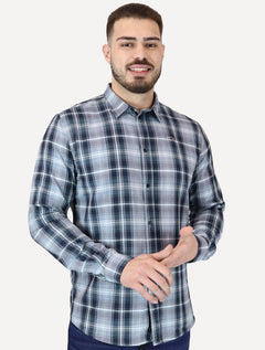 Camisa Tommy Jeans Masculina Regular Poplin Xadrez Check Azul