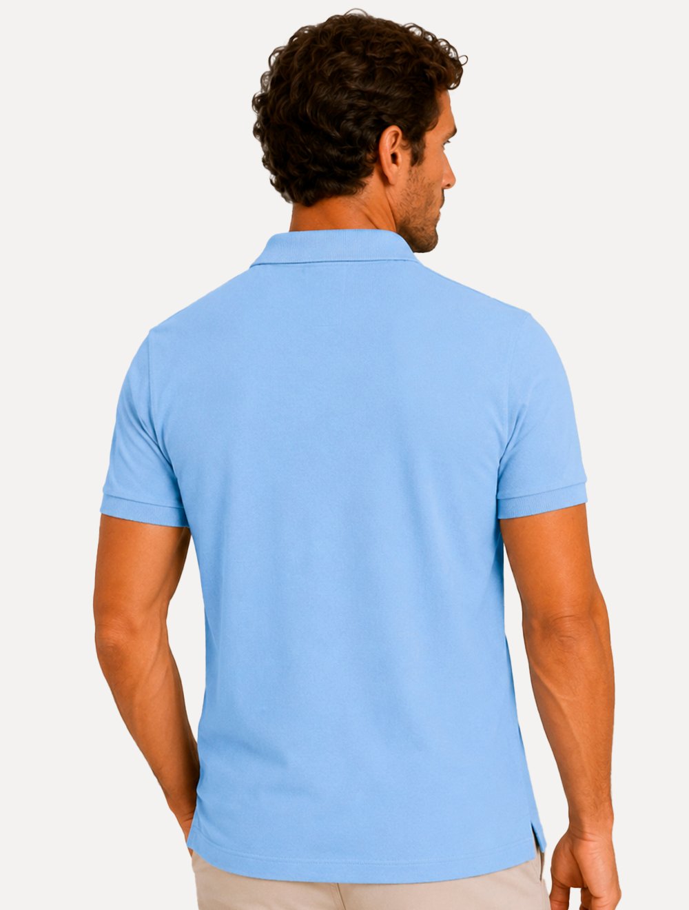 Polo Aramis Masculina Basic Piquet Mono Azul Pastel