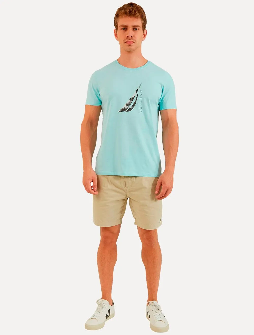 Short Nautica Masculino Sarja Cadarço Cáqui