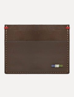 Carteira Reserva Masculina Porta-Cartão Couro Parma Marrom Escuro