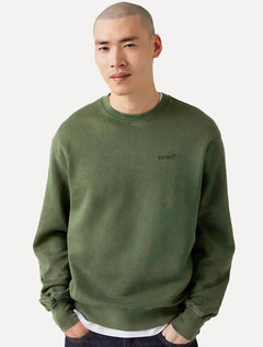 Moletom Levis Masculino Crewneck Authentic Logo Poster Verde