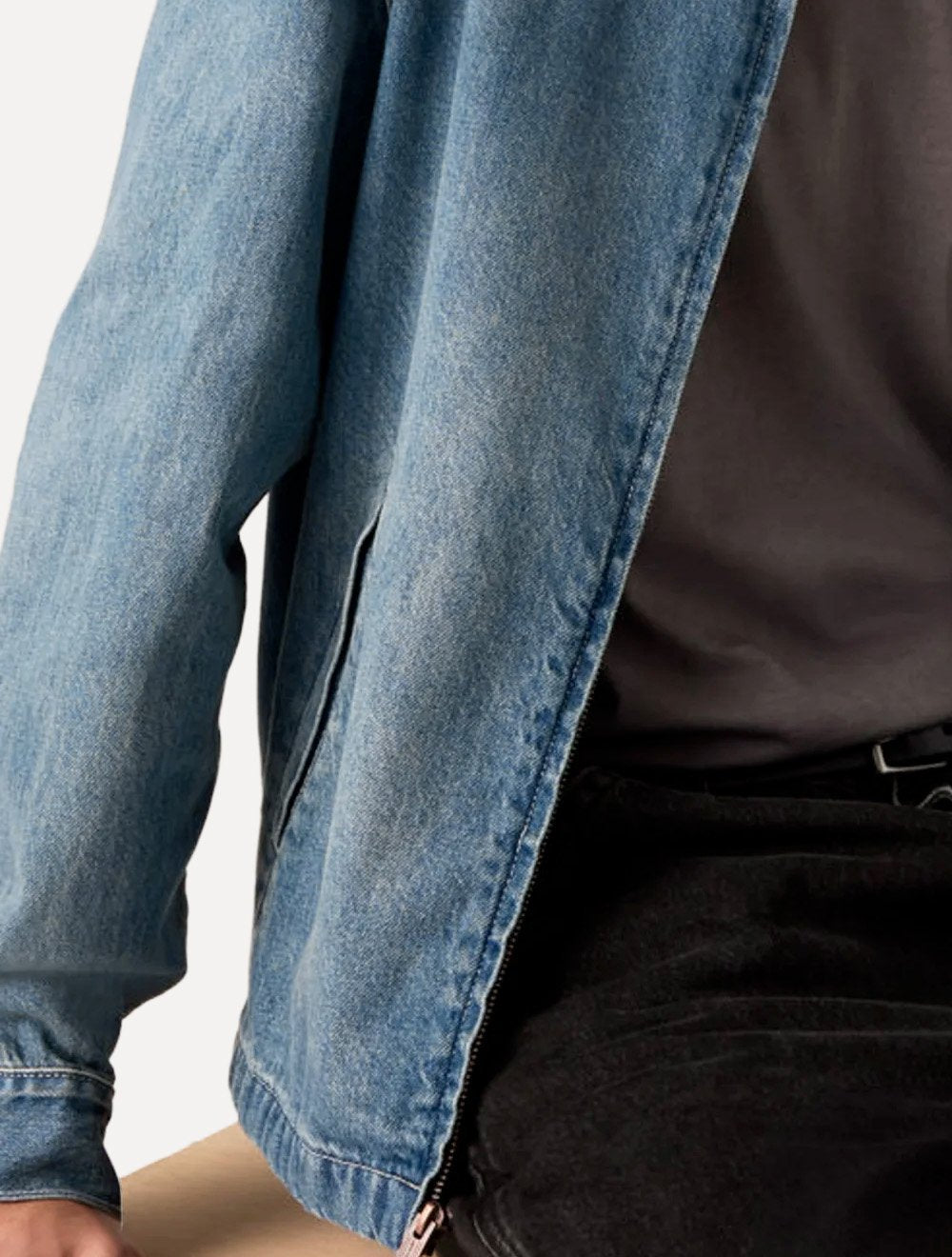 Jaqueta Levis Jeans Masculina Jacket Mechanics Full-zip Azul Clara