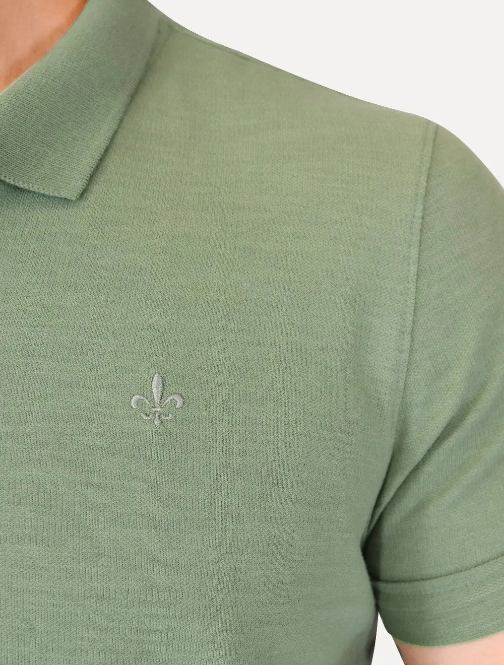 Polo Dudalina Piquet Essentials Cotton Basica Modal Verde Medio