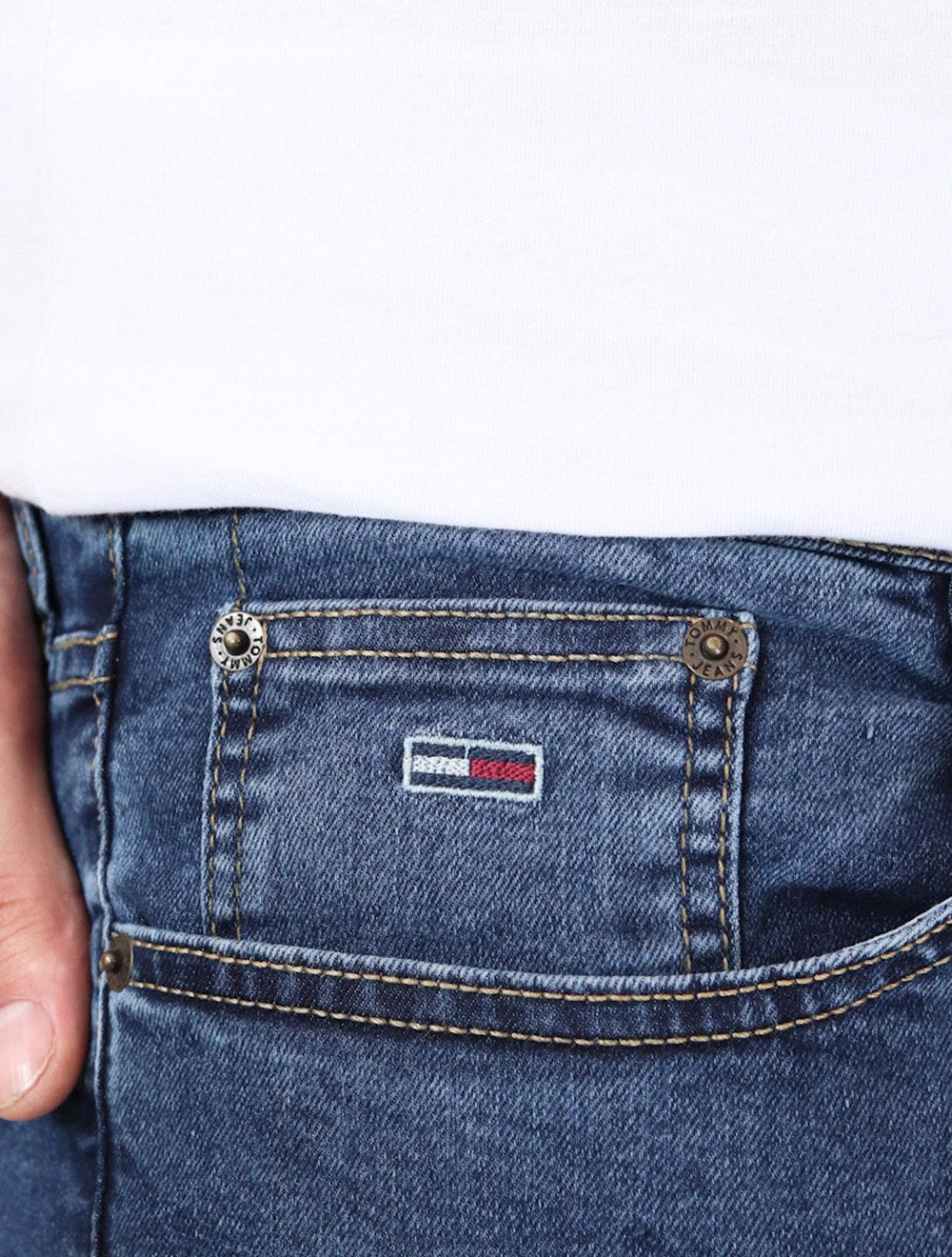 Calça Tommy Jeans Masculina Slim Scanton Plus Médio