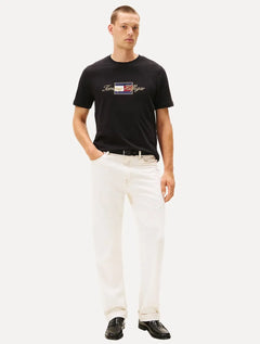 Camiseta Tommy Hilfiger Masculina Icon Gold Preto