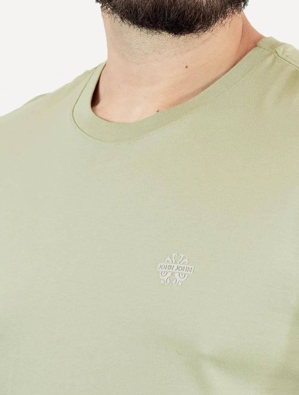 Camiseta John John Masculina Rubber Key Transfer Cáqui Claro
