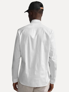 Camisa Lacoste Masculina Slim Fit Stretch Mono Branca