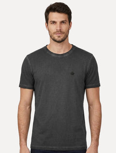 Camiseta John John Rubber Key Flame Dark Transfer Cinza Escuro