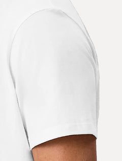 Camiseta Calvin Klein Jeans Masculina Egyptian Cotton CK Rubber Badge Branca