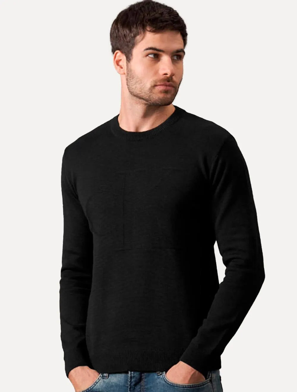 Suéter Calvin Klein Jeans Masculino Tricot Maxi CK Preto