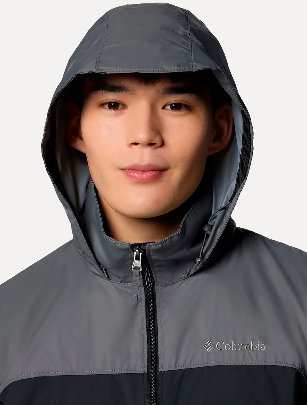 Jaqueta Columbia Masculina Glennaker Lake II Rain Preto / Cinza