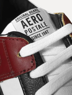 Tênis Aeropostale Masculino Casual Recortes Aero NYC 87 Bordô/Preto