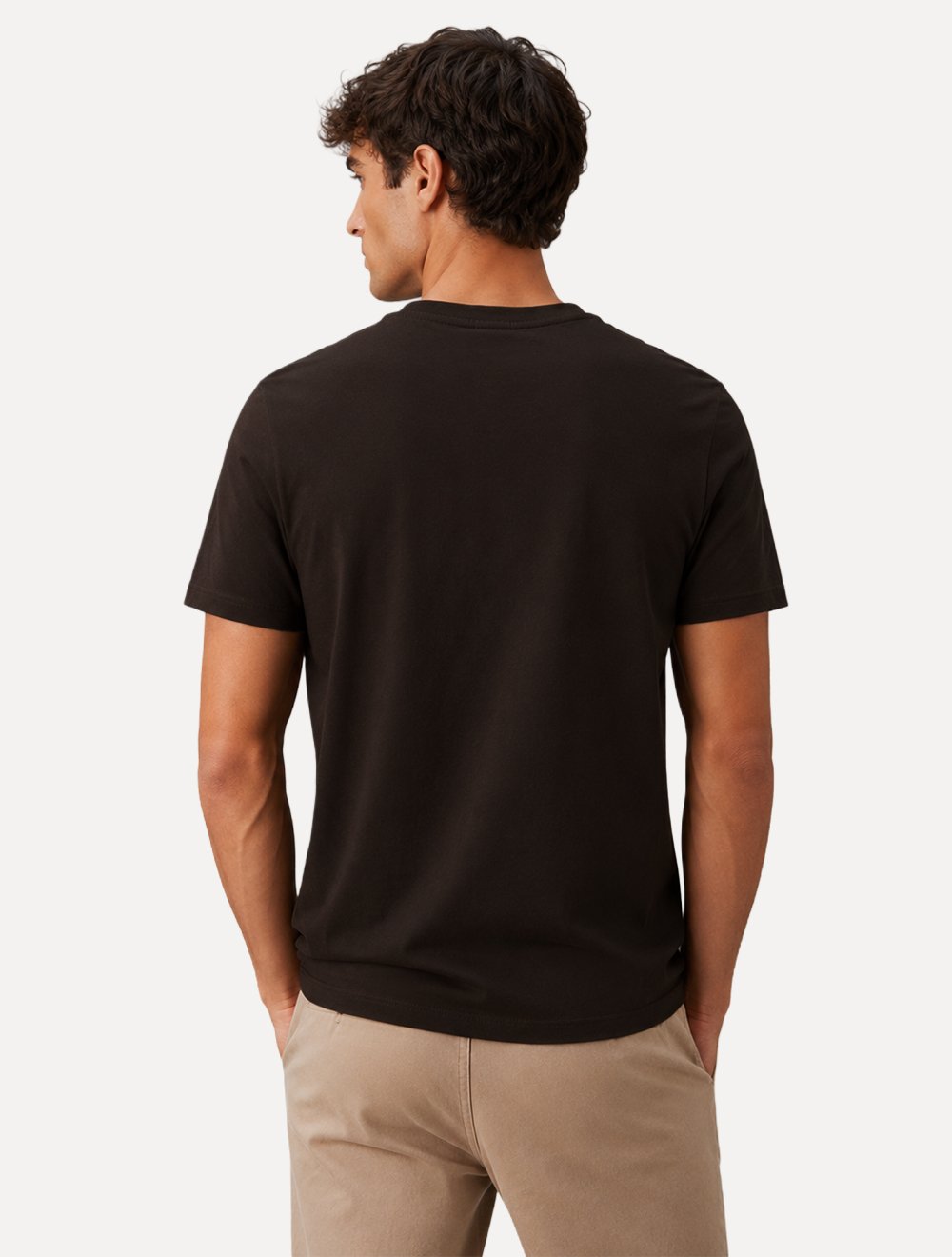 Camiseta Calvin Klein Jeans Masculina Committed to the Environment Marron Escuro