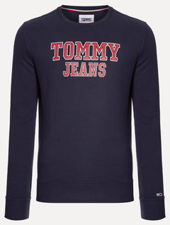 Moletom Tommy Jeans Masculino Regular Crewneck Entry Graphic Azul Marinho