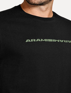 Camiseta Aramis Masculina Confort Bold Espelhado Preta