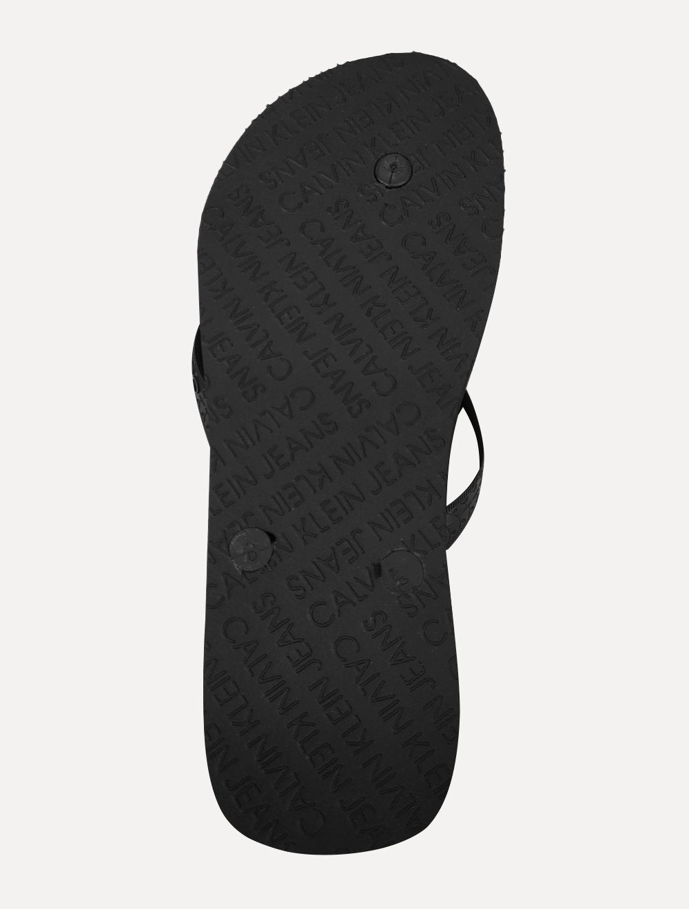 Chinelo Calvin Klein Jeans Silk Grey Logo Básico Preto