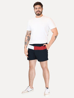 Short Tommy Hilfiger Medium Drawstring Colourblock Azul Marinho