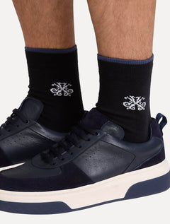 Meia John John Logo Preta