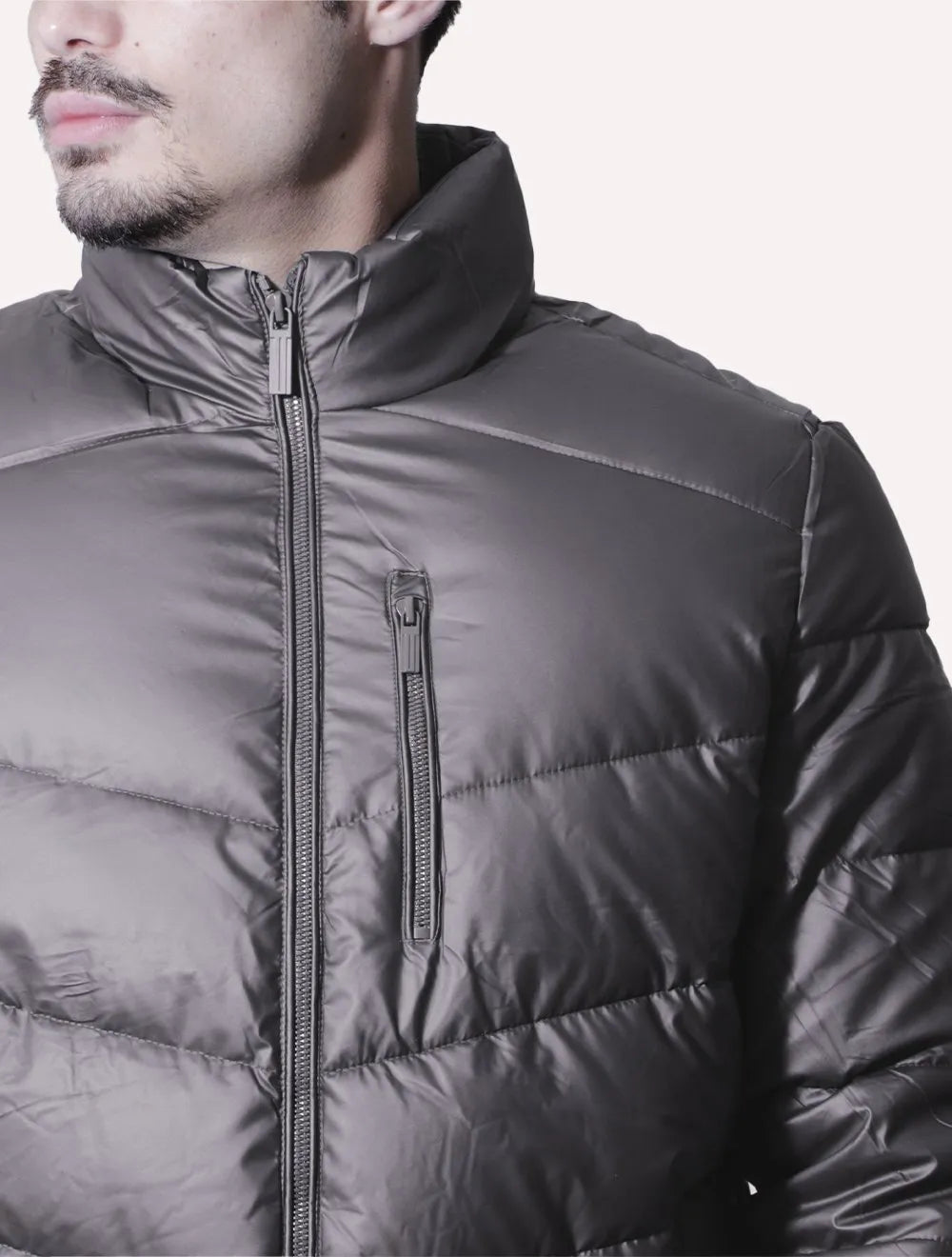 Jaqueta Victory Eagle Masculina Metallic Zip Chumbo
