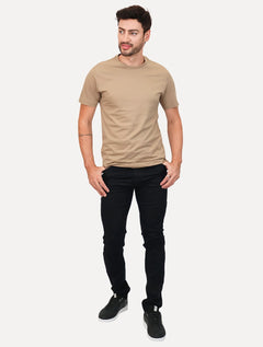 Camiseta Aramis Masculina Basic Lisa Natural Cáqui