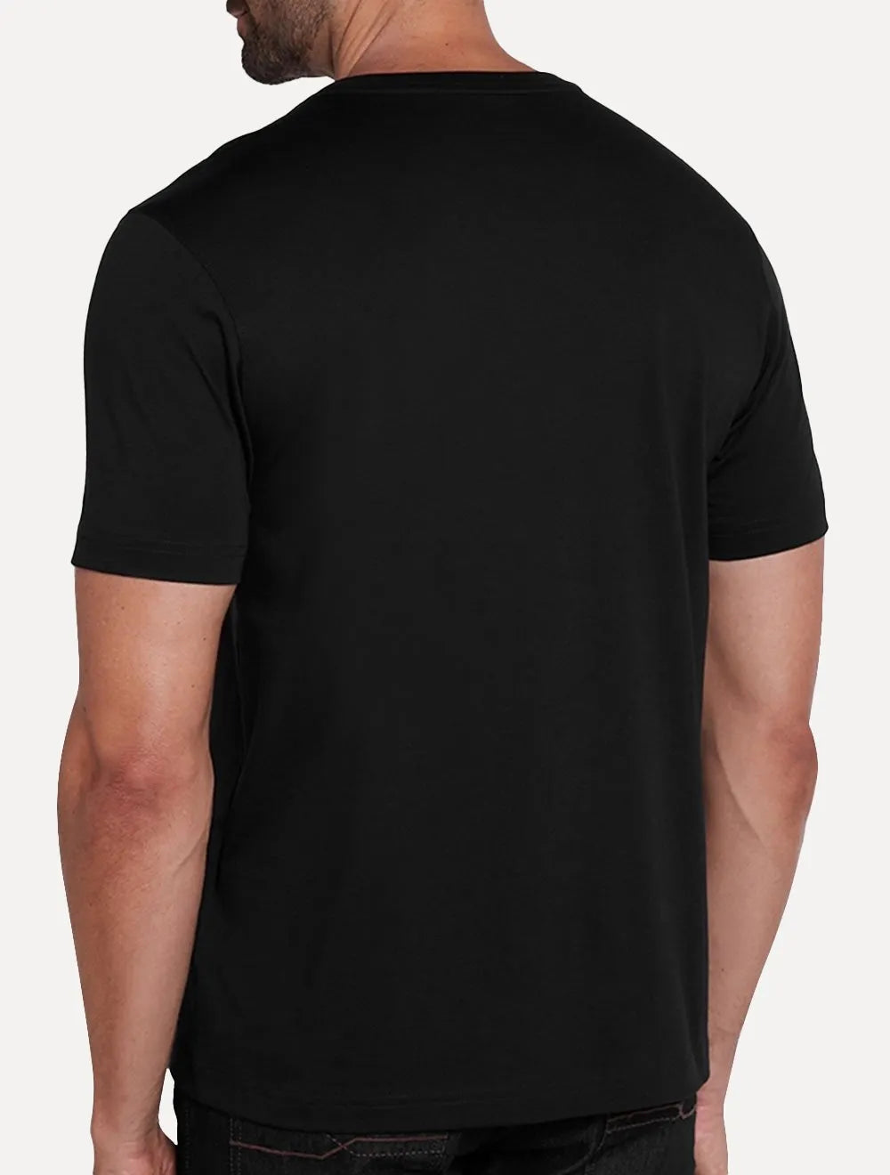 Camiseta Dudalina Masculina V-Neck Essential Gray Icon Preta