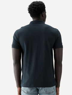 Polo Calvin Klein Masculina Piquet Regular Básica Mono Sem Friso Azul Marinho