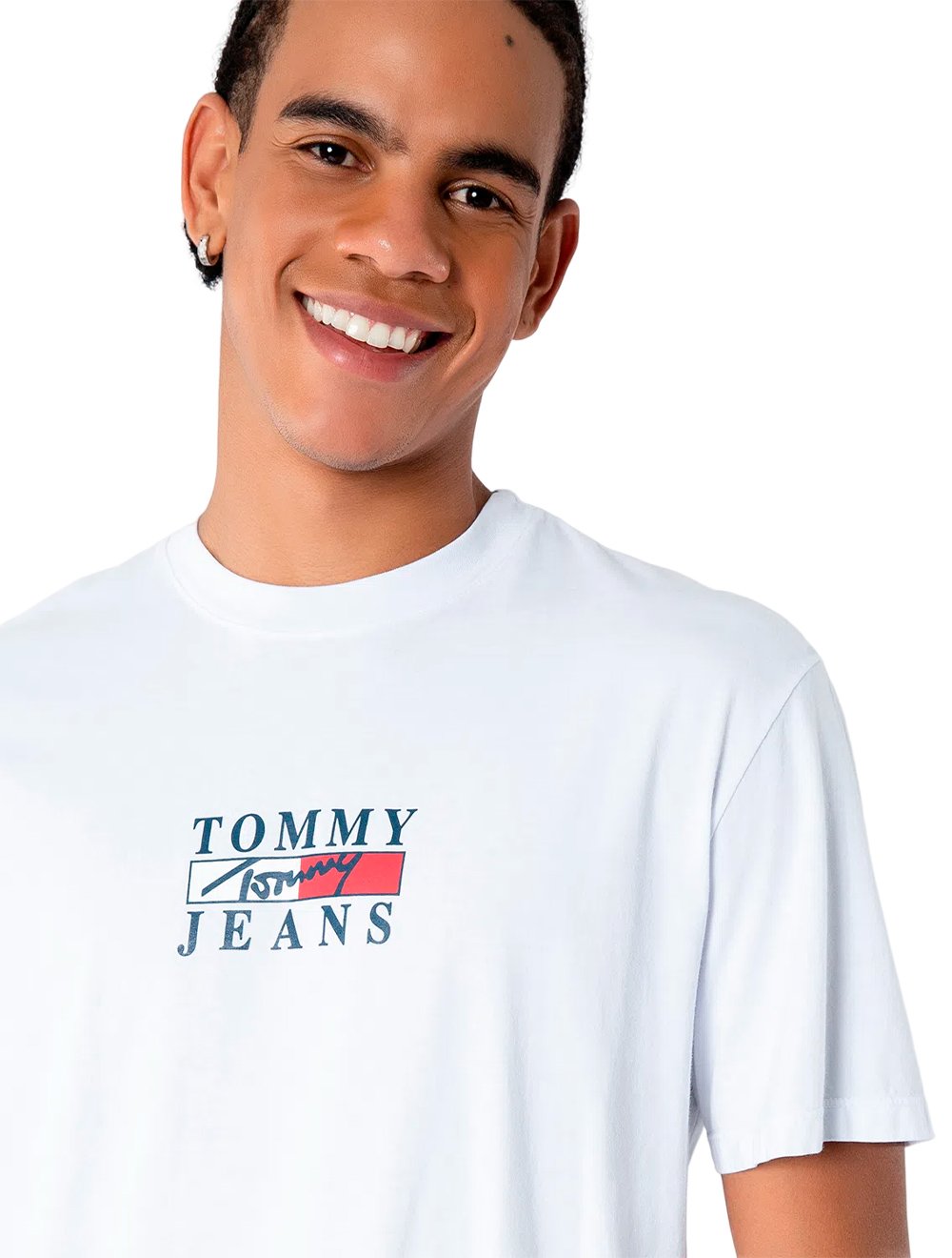 Camiseta Tommy Jeans Masculina Relaxed Timeless Silk Branca