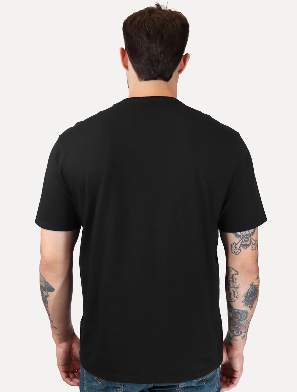 Camiseta Guess Masculina Bordado Peito Logo 1981 Preta