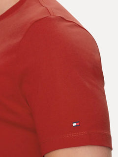 Camiseta Tommy Hilfiger Masculina Center Stack Vermelha