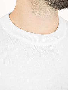 Suéter Dixen Masculino Crewneck Tricot Liso Branco