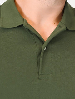 Polo Aramis Masculina Piquet Basic Mono Verde Militar