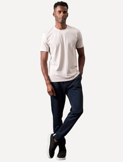 Calça Calvin Klein Jeans Masculina Moletom CK Bordado Azul Marinho