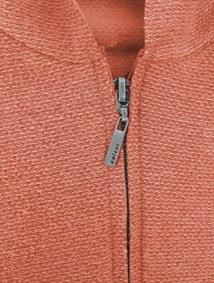 Moletom Colcci Masculino Hoodie Full-Zip Texture Refile Terracota Mescla