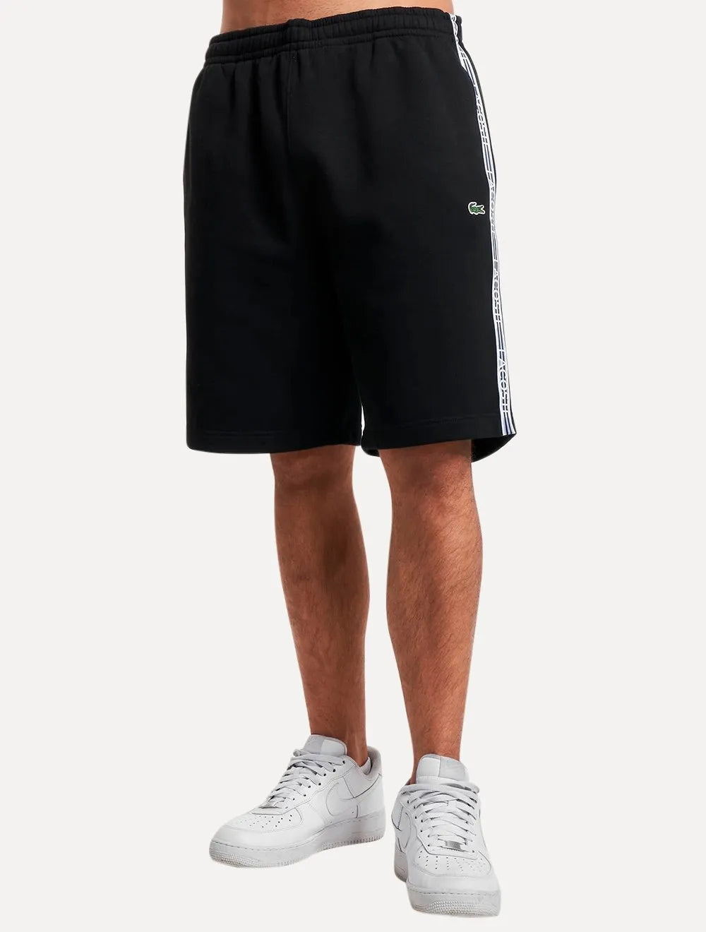 Bermuda Lacoste Masculina Moletom Sash Striped Preta