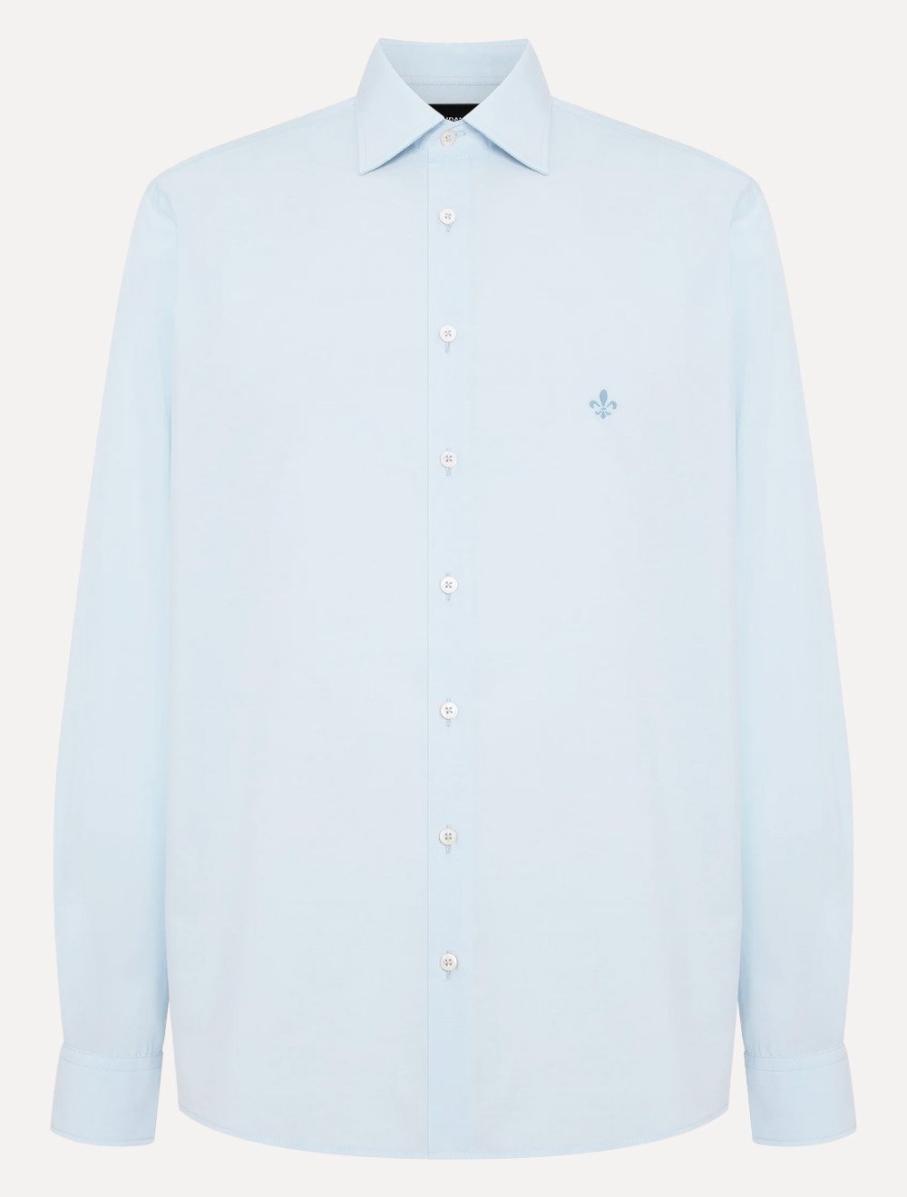 Camisa Dudalina Masculina Comfort Superfine Cotton Mono Logo Azul Claro