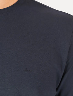 Camiseta Aramis Masculina Piquet Gola Retilinea Textura Azul Marinho